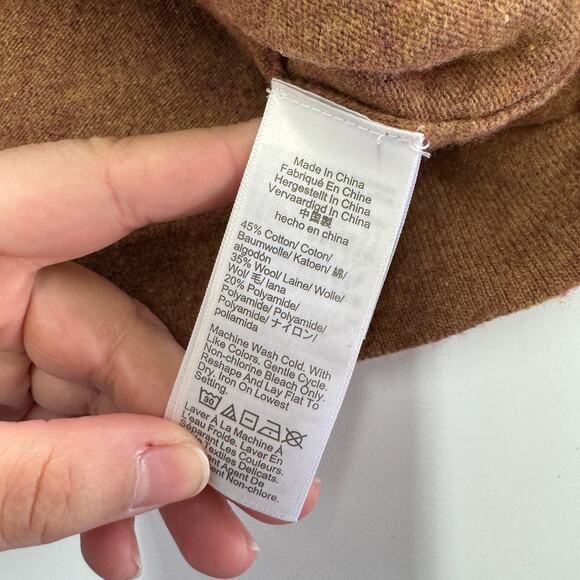 J.Crew Sweater Womens XX Small Brown Teddie Knit Cotton Wool Blend - Picture 5 of 8